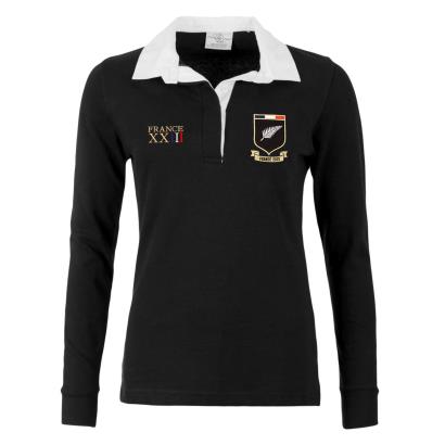 New Zealand Womens World Cup Classic Rugby Shirt - Black - Front