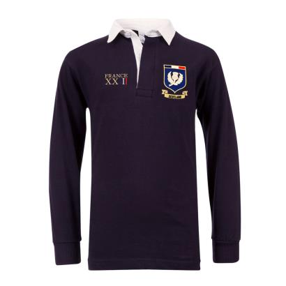 Scotland Kids World Cup Classic Rugby Shirt - Long Sleeve Navy -