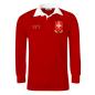 Wales Mens World Cup Classic Rugby Shirt - Long Sleeve Red - Front