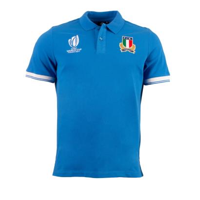 Macron Italy Mens Rugby World Cup 2023 Polo - Front