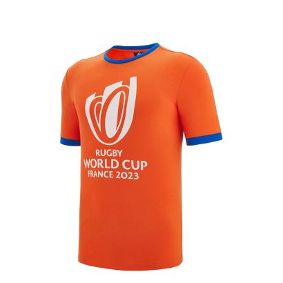 Rugby World Cup 2023 Macron Kids Cotton T-Shirt - Red - Front