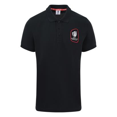 Rugby World Cup 2023 Mens 20 Nations Map Polo Shirt - Black - Fr