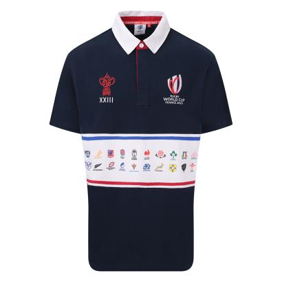 Rugby World Cup 2023 Mens 20 Nations Striped Rugby Shirt - Short