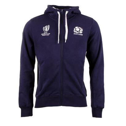 Macron Scotland Mens Rugby World Cup 2023 Full Zip Hoodie - Front