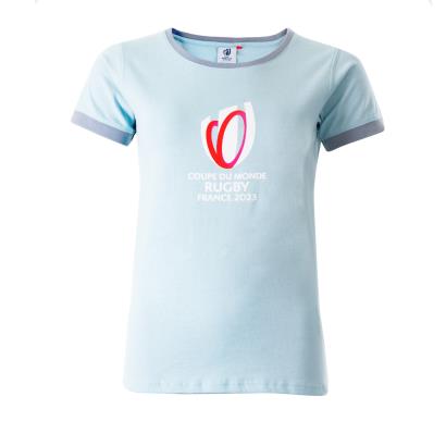 Womens Rugby World Cup 2023 Logo Tee - Sky - Front