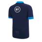 Scotland Mens Bodyfit Home Rugby Shirt - Short Sleeve Navy 2023 - Back