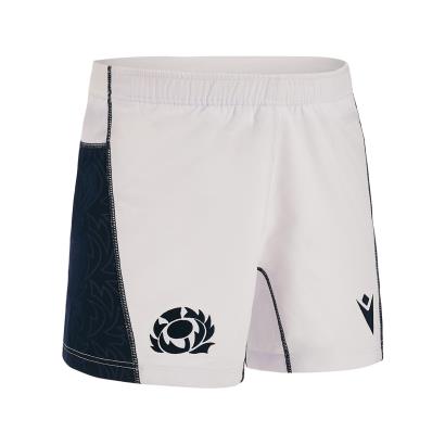 Scotland Mens Home Rugby Shorts - White 2023 - Front