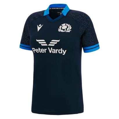 Scotland Womens Home Rugby Shirt - Short Sleeve Navy 2023 - Front