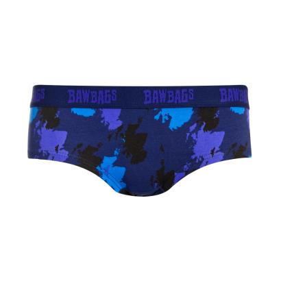 Bawbags Scotland Womens Camo Underwear - Navy - Front