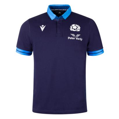 Scotland Mens Classic Home Rugby Shirt - Short Sleeve Navy 2023 - Front
