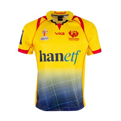 Scotland Rugby League World Cup 2023 Kids Alternate Shirt-Yellow - Front