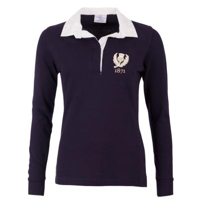 Scotland Womens 1871 Classic Rugby Shirt L/S - Front