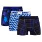 Bawbags Scottish Mens 3 Pack Boxer Shorts - Navy - Scotland Triple Pack