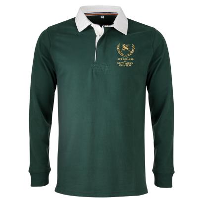Mens South Africa 100th Test Vintage Rugby Shirt - Bottle - Front