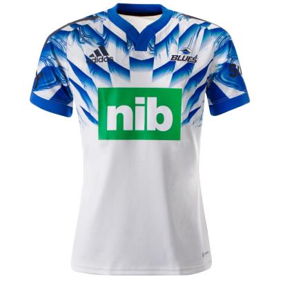 adidas Mens Super Rugby Blues Alternate Rugby Shirt - Short Sl -