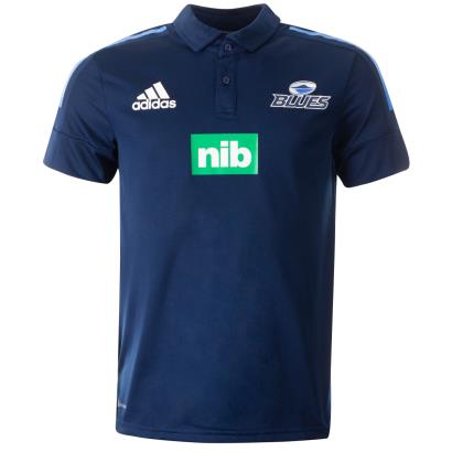 adidas Mens Super Rugby Blues Polo - Navy - Front