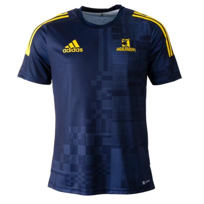 adidas Mens Super Rugby Highlanders Performance Tee - Navy - Fro