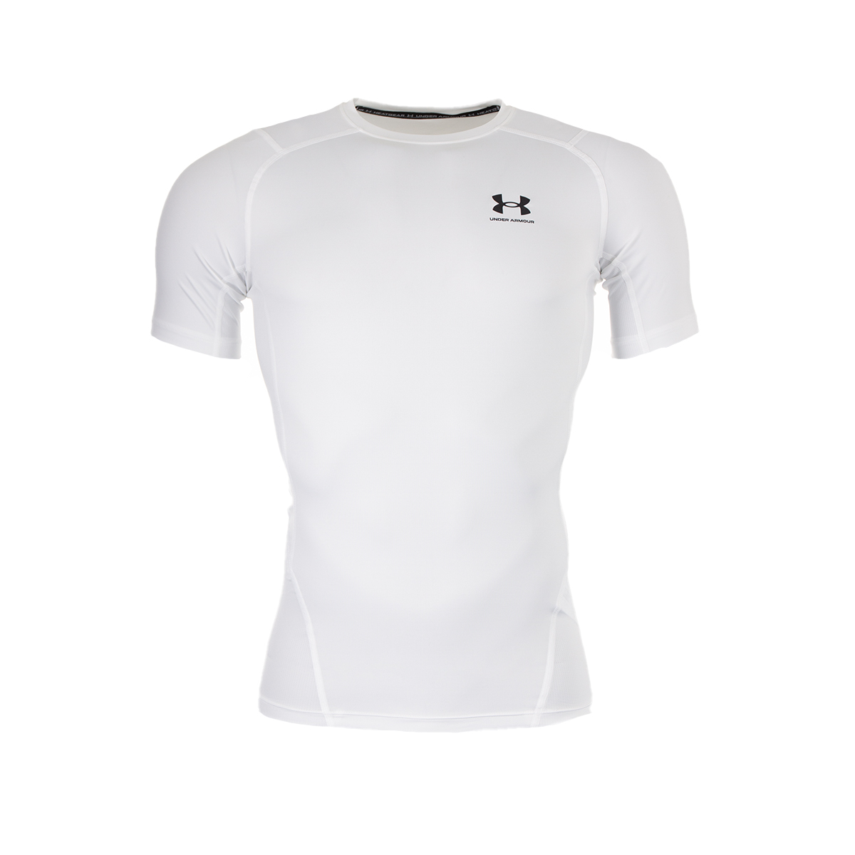 Mens Under Armour Heatgear Compression Top - White Short Sleeved