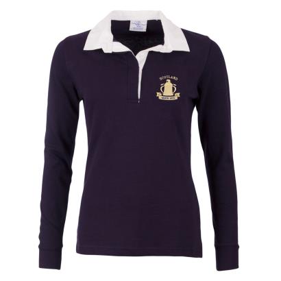 Scotland Womens Calcutta 1879 Classic Rugby Shirt - Navy - Front