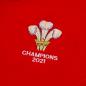 Wales 2021 6 Nations Champions Hoodie Fire Red - Detail 1