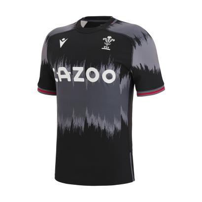 Wales Kids Training Rugby Shirt - Black 2023 - Front