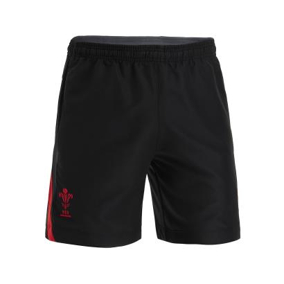 Macron Wales Kids Gym Shorts - Black - Front