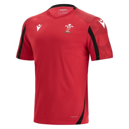Macron Wales Mens Gym Tee - Red - Front