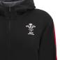 Wales Womens Leisure Full Zip Hoodie - Black 2023 - Wales Logo