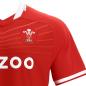 Macron Wales Kids Poly Home Rugby Shirt - Short Sleeve - Badge