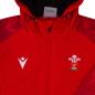 Macron Wales Mens Full Zip Hoodie - Red - Badges