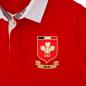 Wales Mens World Cup Heavyweight Rugby Shirt - Long Sleeve Red - Badge