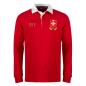 Wales Mens World Cup Heavyweight Rugby Shirt - Long Sleeve Red - Front