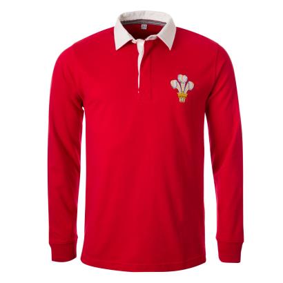 Wales Heavyweight Vintage Rugby Shirt L/S - Front