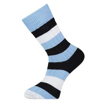 Blue, White and Black Striped Socks