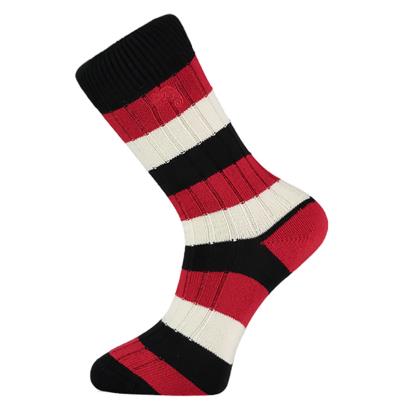 Win or Lose Black, Red and White Striped Socks