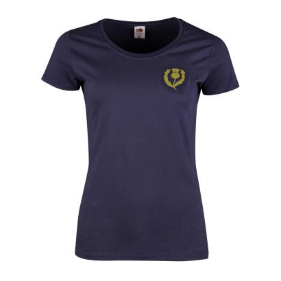 Scotland Womens Classic Tee Navy - Front
