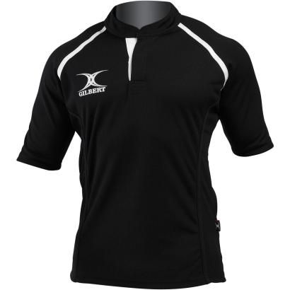 Gilbert Teamwear Xact Plain Match Shirt Black - Front