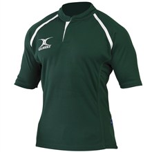 Gilbert Teamwear Xact Plain Match Shirt Green - Front